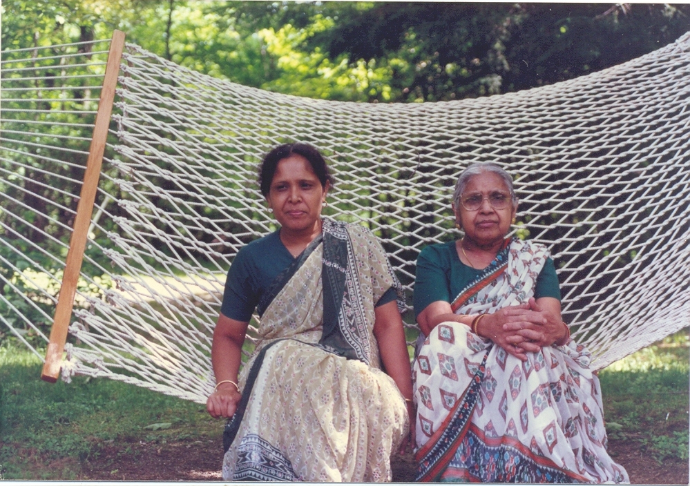 Anuradha ji with her mother